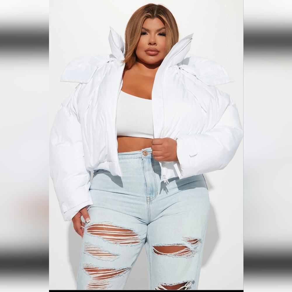 Women's White Puffer Jacket